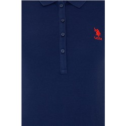 Kadın Lacivert Basic Polo Yaka Tişört