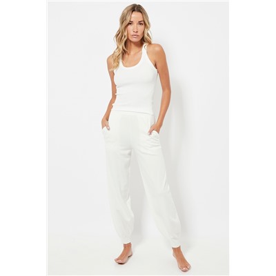 Pantalón cintura alta - Blanco