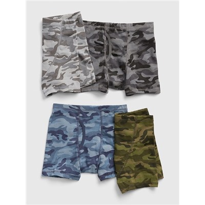 Kids Camo Boxer Briefs (4-Pack)