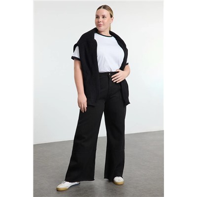 Trendyol Curve Siyah Yüksek Bel Geniş Paça Büyük Beden Wide Leg Jeans TBBAW25CJ00001