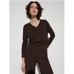 Bluse mit gesprenkelter Textur