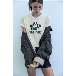 T-SHIRT WITH SLOGAN