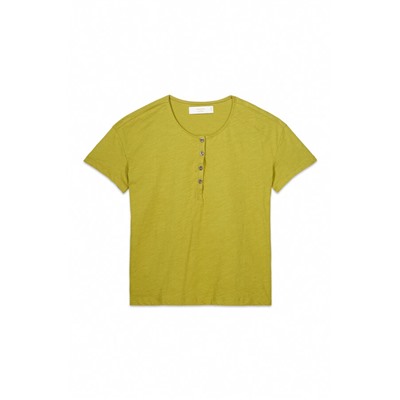 Camiseta lisa manga corta 100% algodón kaki