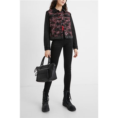 Chaqueta vaquera slim lentejuelas