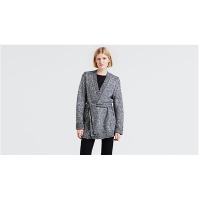 Wide Belted Cardigan Sweater