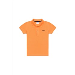 Erkek Çocuk Turuncu Basic Polo Yaka Tişört