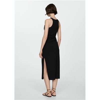 Vestido midi abertura