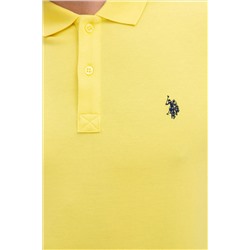 Erkek Sarı Basic Polo Yaka Tişört