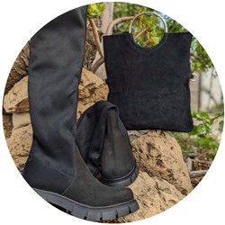 Ab.Zapatos Botas-medias 22 Negro+PELLE- SHOPPER ASA (440) negro АКЦИЯ