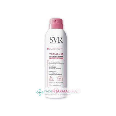 SVR Topialyse Baume en Spray Relipidant Anti-irritation Anti-grattage Anti-Récidive 200 ml