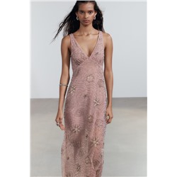 MIDI DRESS WITH BEADS