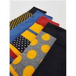 Gemusterte Socken, 5er-Pack