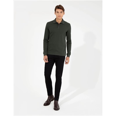 Koyu Yeşil Slim Fit Sweatshirt