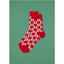 Kurze Socken mit Muster Weihnachten Family für Herren