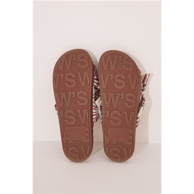 Zapatillas casa rafia print tropical