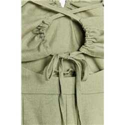 LINEN MIDI DRESS