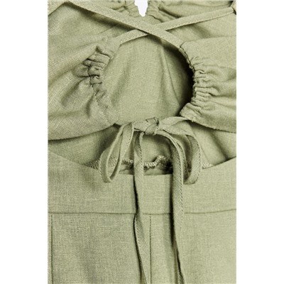 LINEN MIDI DRESS