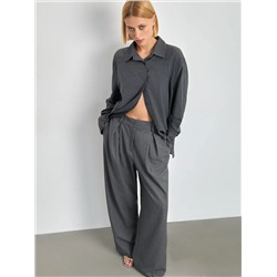 Брюки широкого кроя, D391/airy