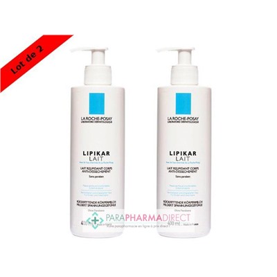La Roche Posay Lipikar Lait Relipidant Corps Anti-Dessechement 2x400mlLot  × 2