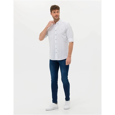 Koyu Mavi Regular Fit Uzun Kollu Gömlek