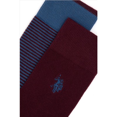 Erkek Bordo Soket Çorap
