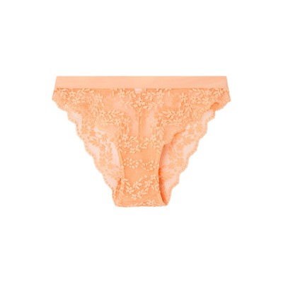 Braga clásica encaje naranja peach