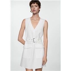 Vestido bolsillos cinturón