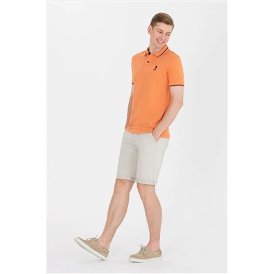 Erkek Kiremit Basic Polo Yaka Tişört