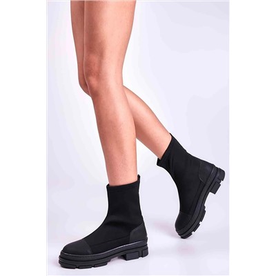 Bambi Siyah Kadın Bot & Bootie M0643174017