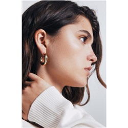 Pack pendientes aros gruesos plata y oro