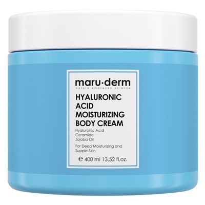 [MARU.DERM] Крем для тела увлажняющий ГИАЛУРОНОВАЯ КИСЛОТА Hyaluronic Acid Moisturizing Body Cream, 400 мл