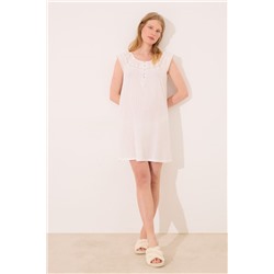Camisón "maternity" algodón marfil