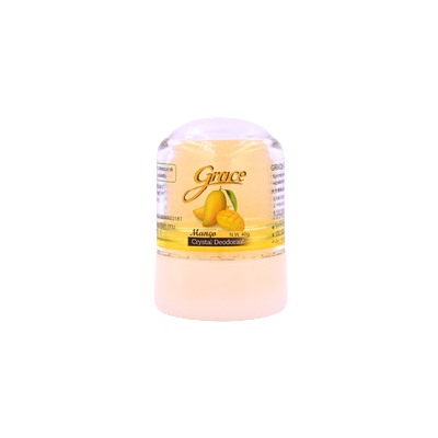 GRACE CRYSTAL ALUM DEODORANT MANGO 40 G / НАТУРАЛЬНЫЙ ДЕЗОДОРАНТ-КРИСТАЛЛ С ЭКСТРАКТОМ МАНГО ОТ GRACE 40 ГР