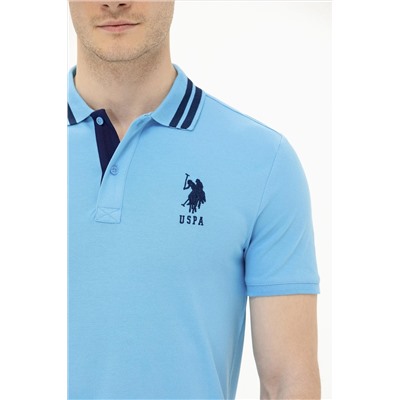 Erkek Turkuaz Basic Polo Yaka Tişört