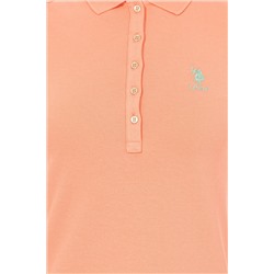 Kadın Somon Polo Yaka Örme Elbise