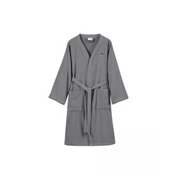 Lacoste Home Logo Patch 100% Cotton Pique Bath Robe