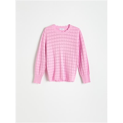 Bluse mit Lochstickerei