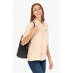 Kadın Camel Uzun Kollu Basic Gömlek