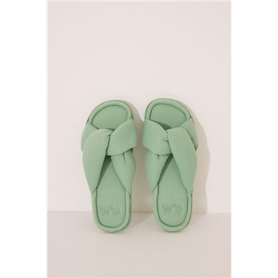 Zapatillas abiertas waffle verde