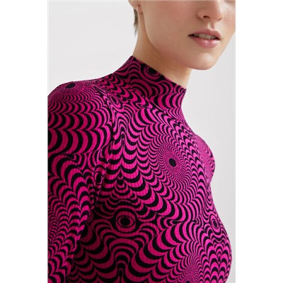 Vestido midi slim psicodelia