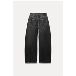 TRF RELAXED FIT HIGH-WAIST JEANS WITH PLEATS