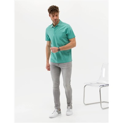 Yeşil Regular Fit Polo Yaka Merserize Tişört