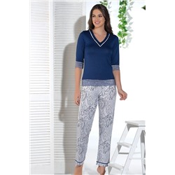 Sevim Kadın Lacivert Pijama Takımı 12733