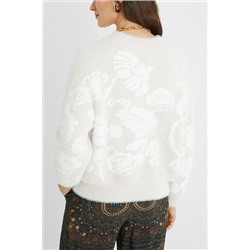 Jersey peluche floral