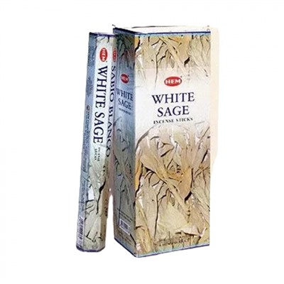 HEM  White Sage Tall Hexa Благовония храмовые (длинные) Белый Шалфей 10шт