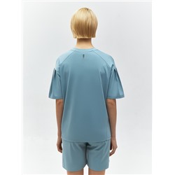 Футболка со сборками на рукавах