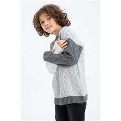 Defacto Erkek Çocuk Oversize Fit Bisiklet Yaka Kazak X9419A622WN