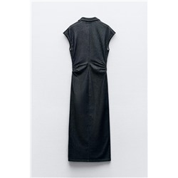 FITTED MIDI SHIRT DRESS