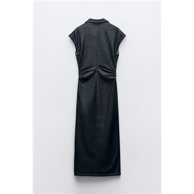 FITTED MIDI SHIRT DRESS
