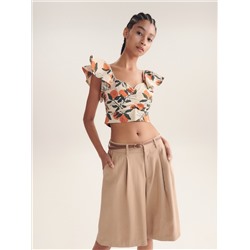 Shorts mit Gürtel